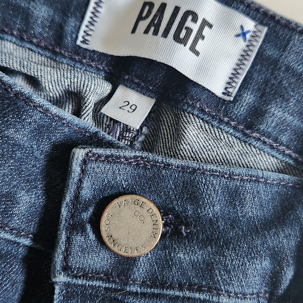 PAIGE Men's Dark Blue Denim Jeans